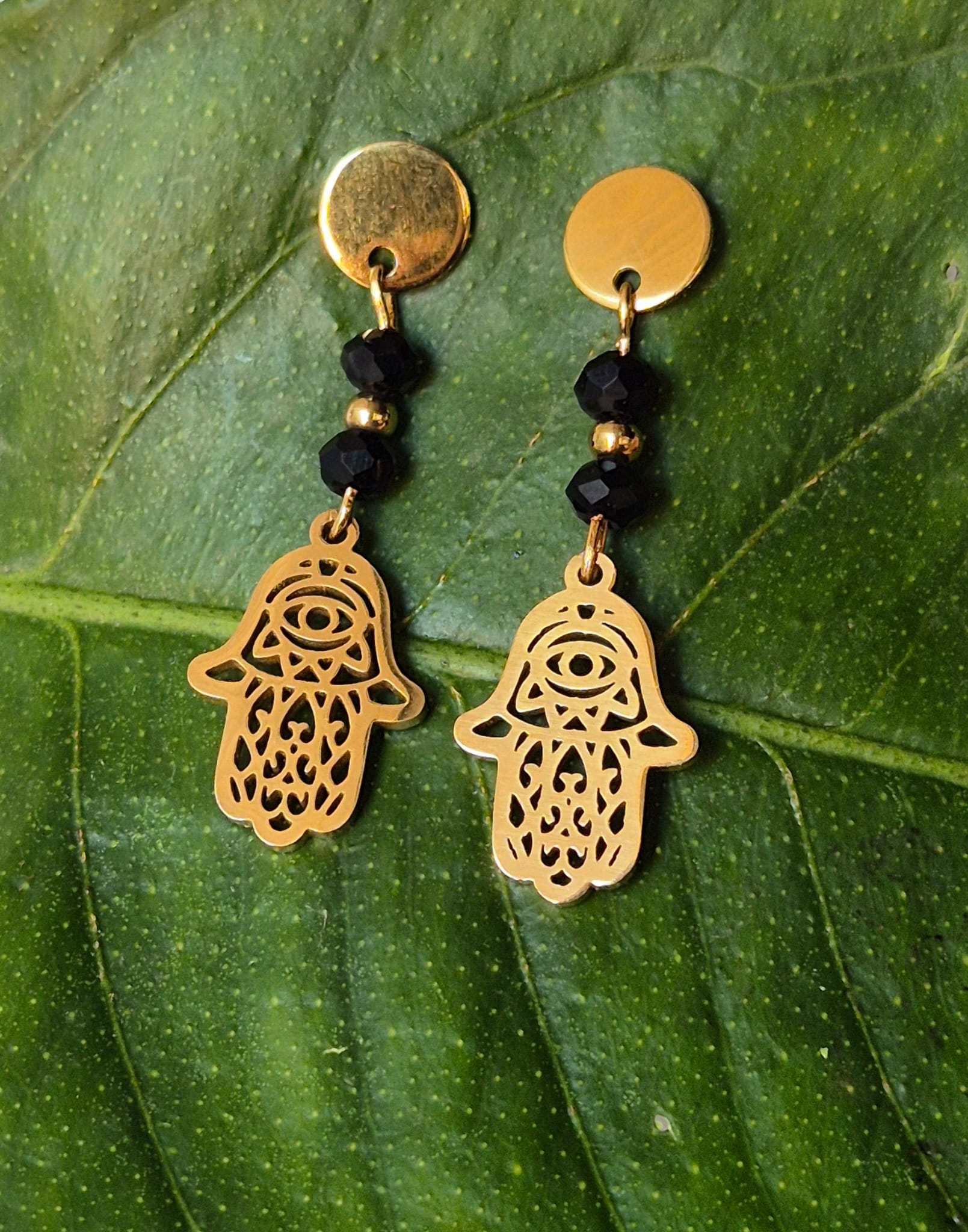 Pendientes Largos Mano de Fátima.
