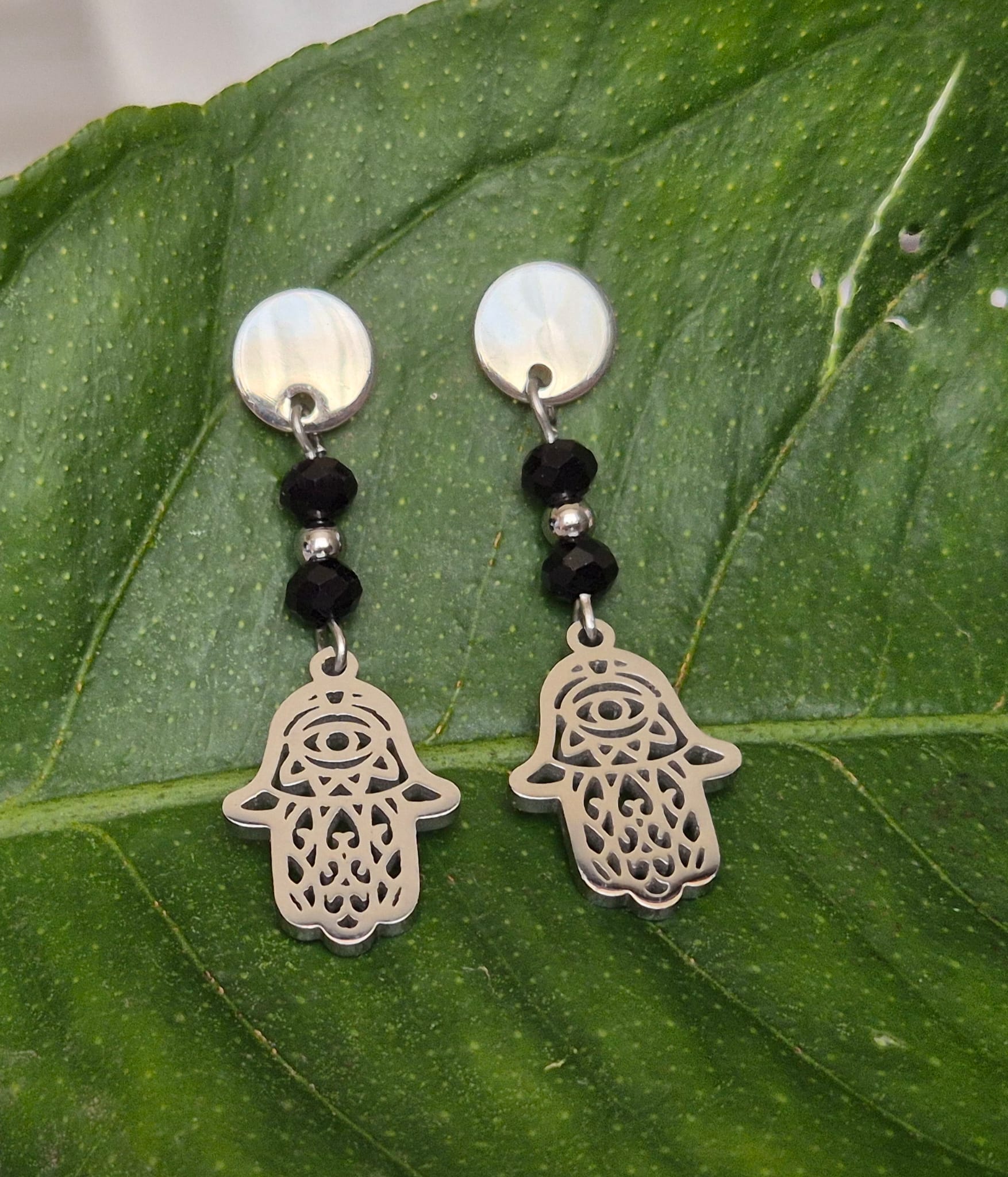 Pendientes Largos Mano de Fátima.