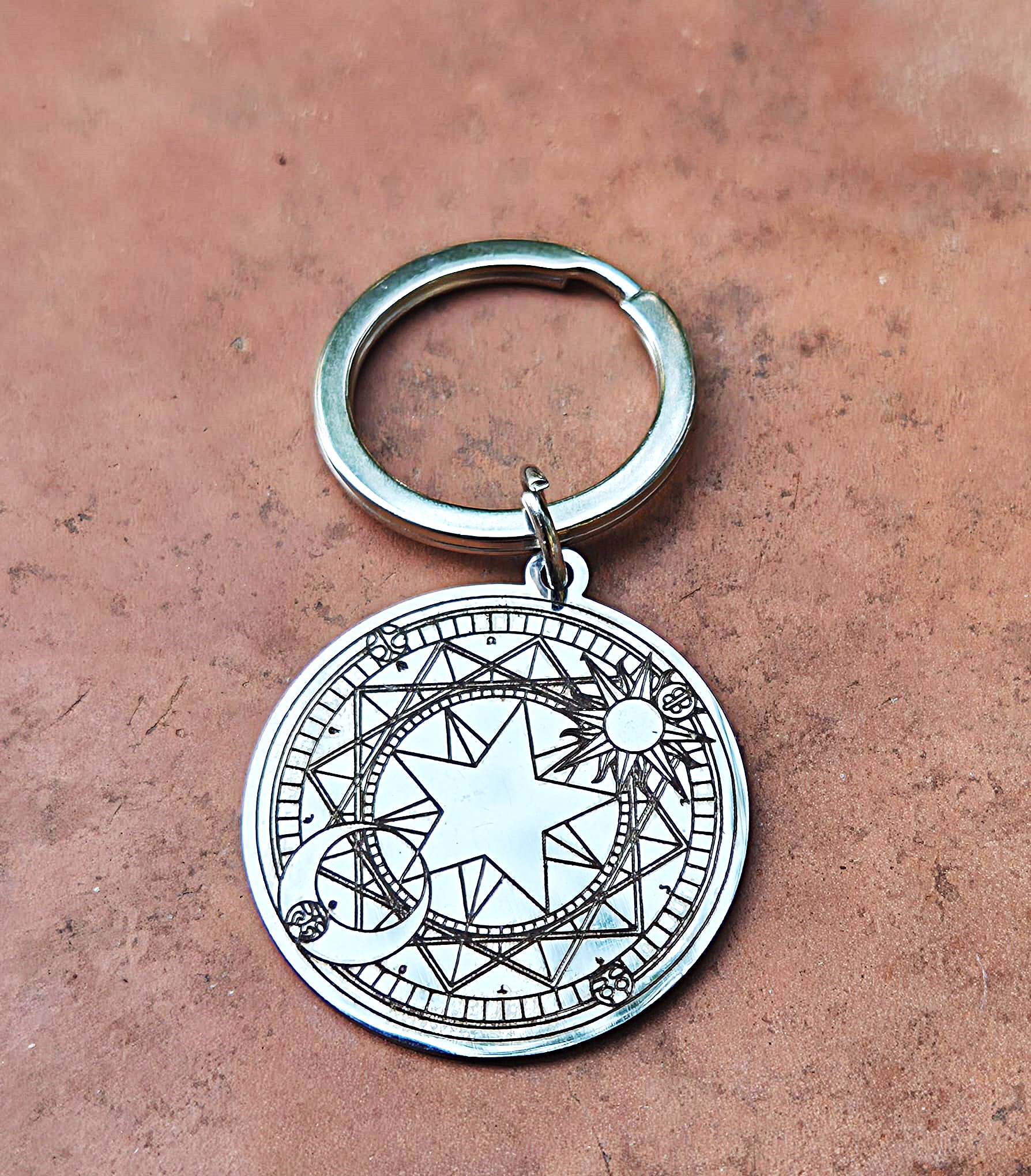 Llavero Sol, Luna y Estrella.