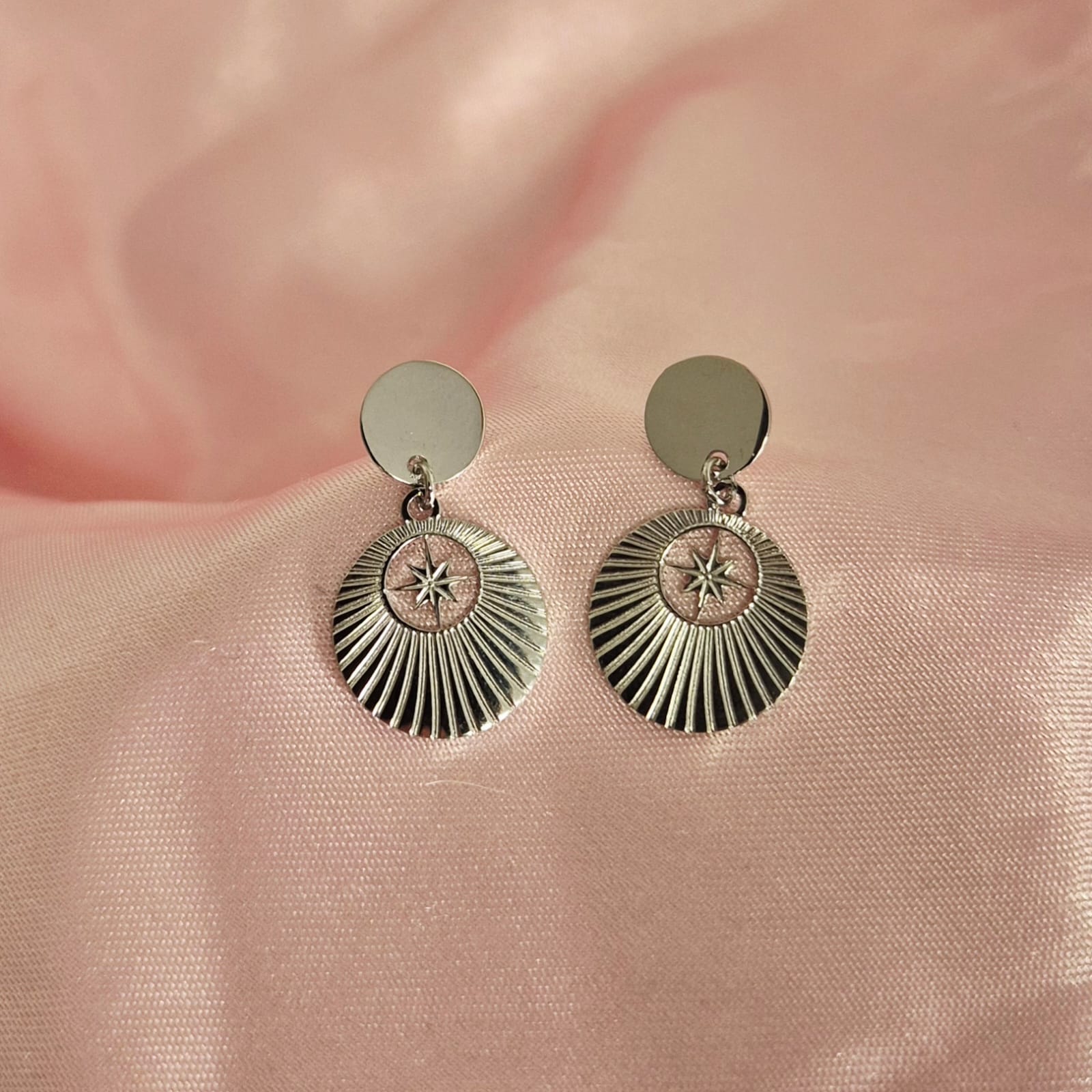 Pendientes Largos Rayos Sol Estrella Polar.