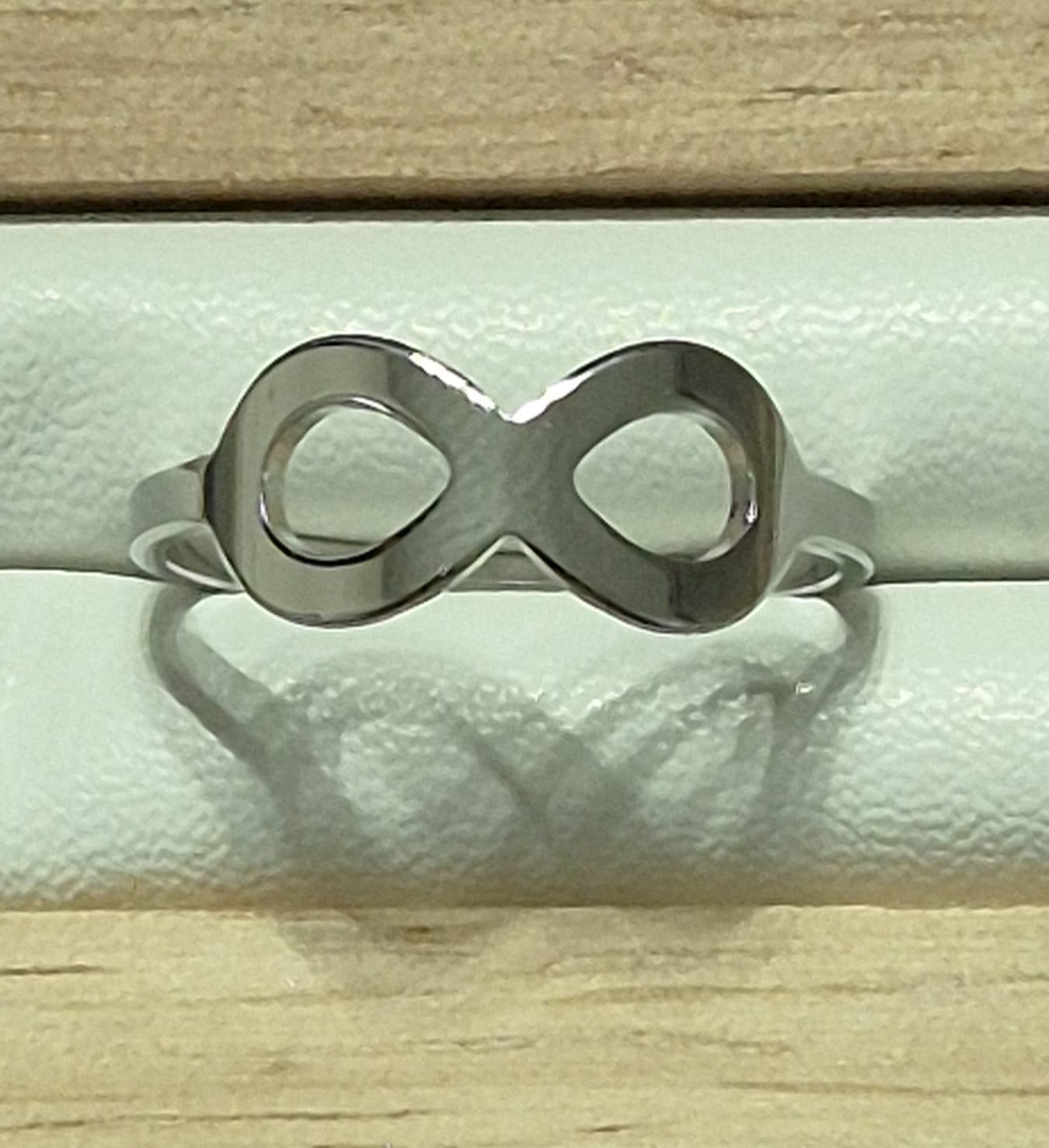 Anillo Acero Abierto Infinito Plateado