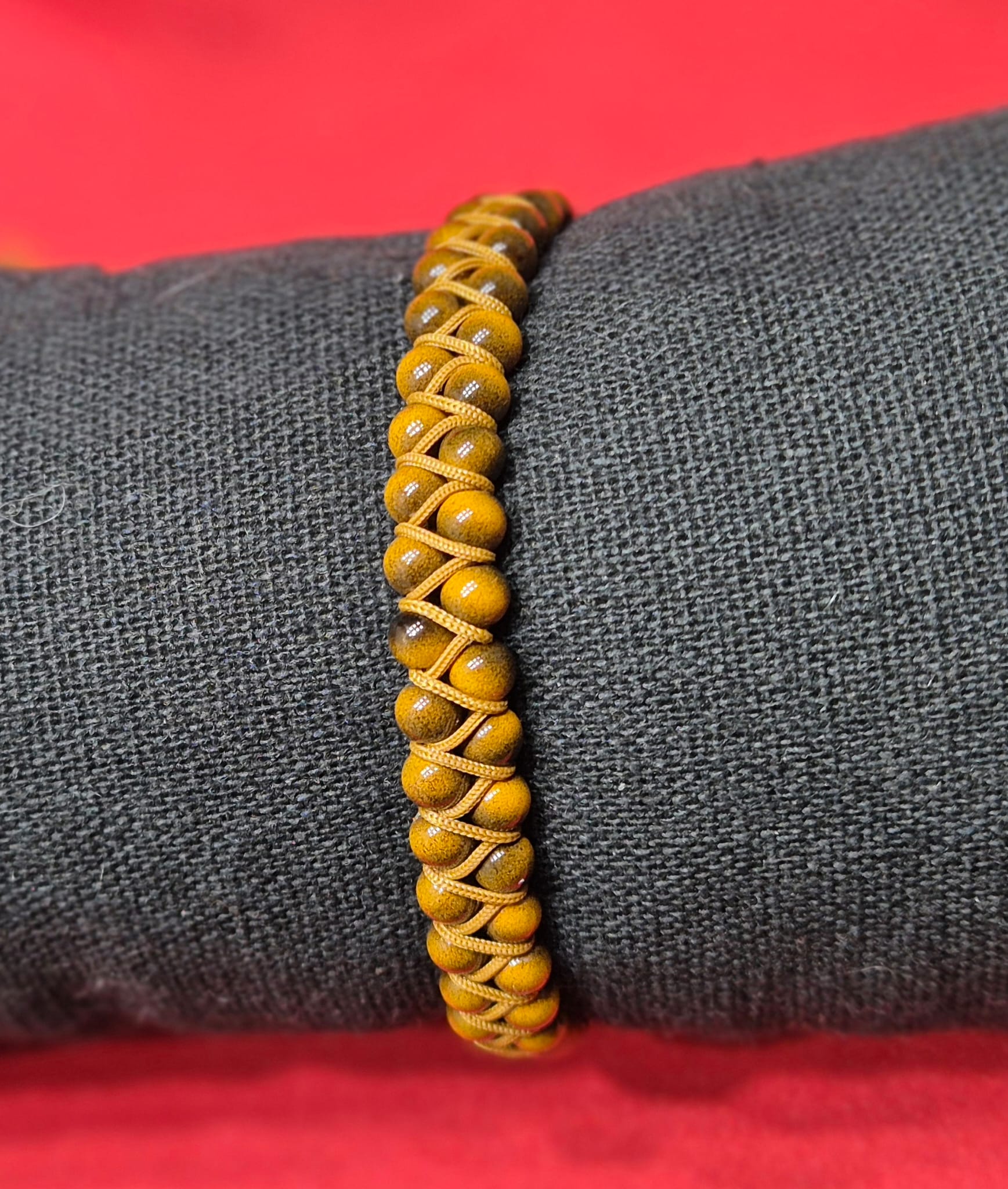 Pulsera Hilo Ojo de Tigre Doble