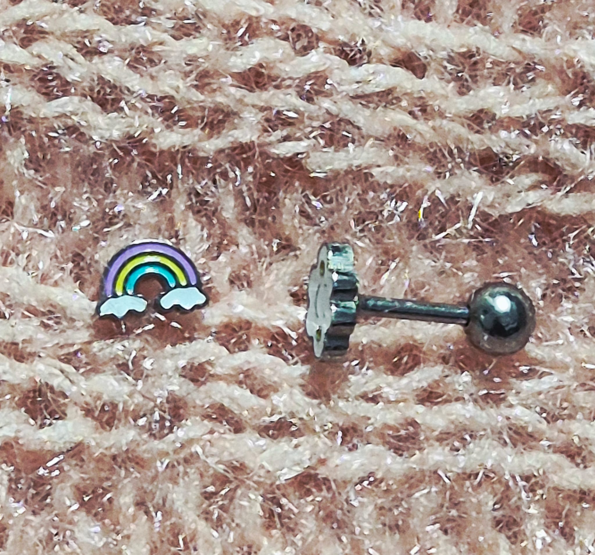  Pendientes Niña Arcoíris Nube.