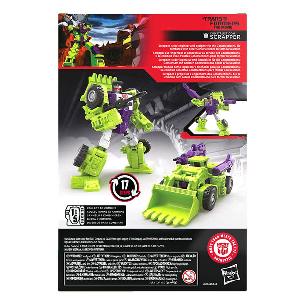 The Transformers The Movie Generations Studio Series Voyager Class Action Figure Constructicon Scrapper