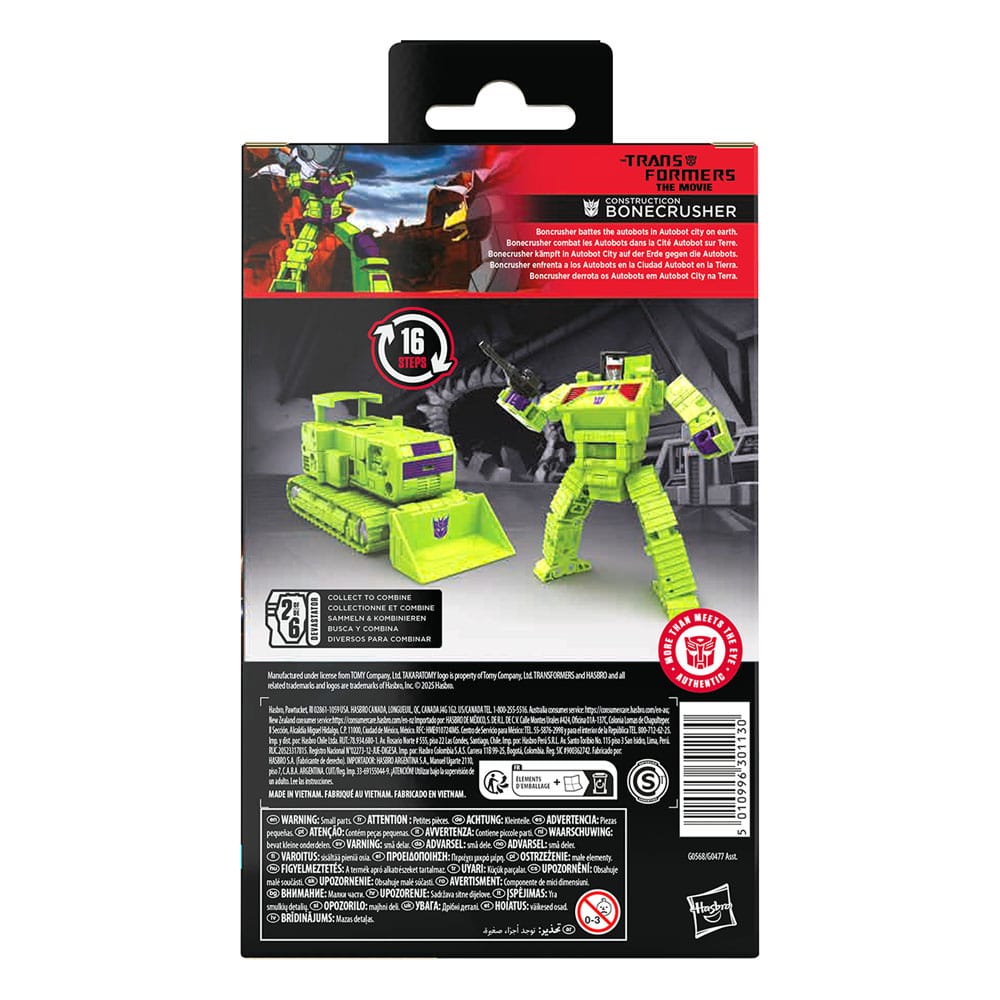 The Transformers The Movie Generations Studio Series Deluxe Class Action Figure Constructicon Bonecrusher