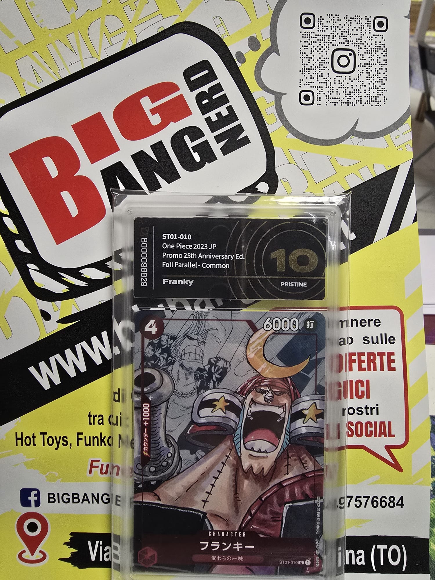 tcg one piece Premium Coll.25th T01-010 franky ai grading PRISTINE 10 jap