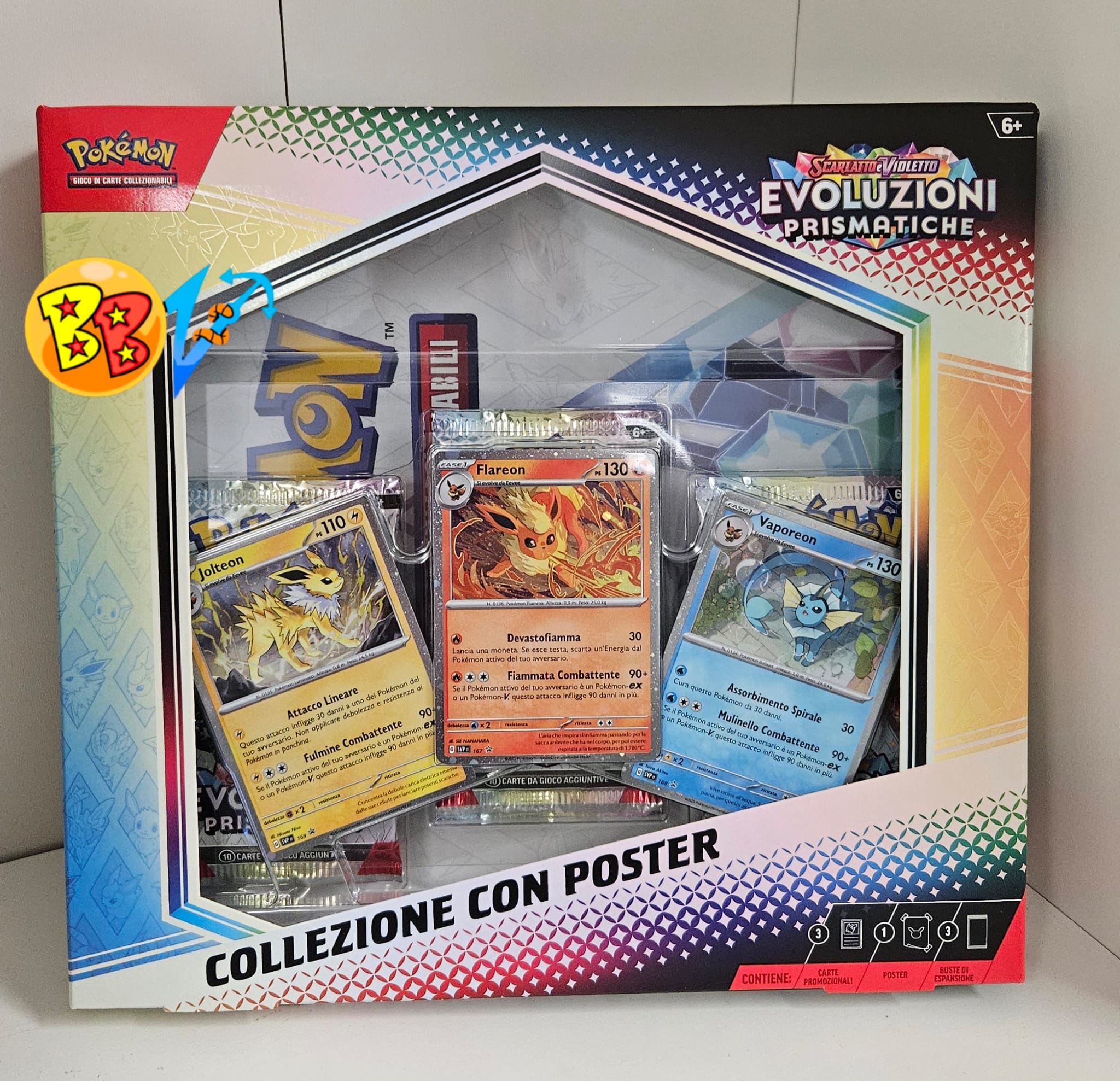 Pokémon Evoluzioni Prismatiche Collezione con Poster