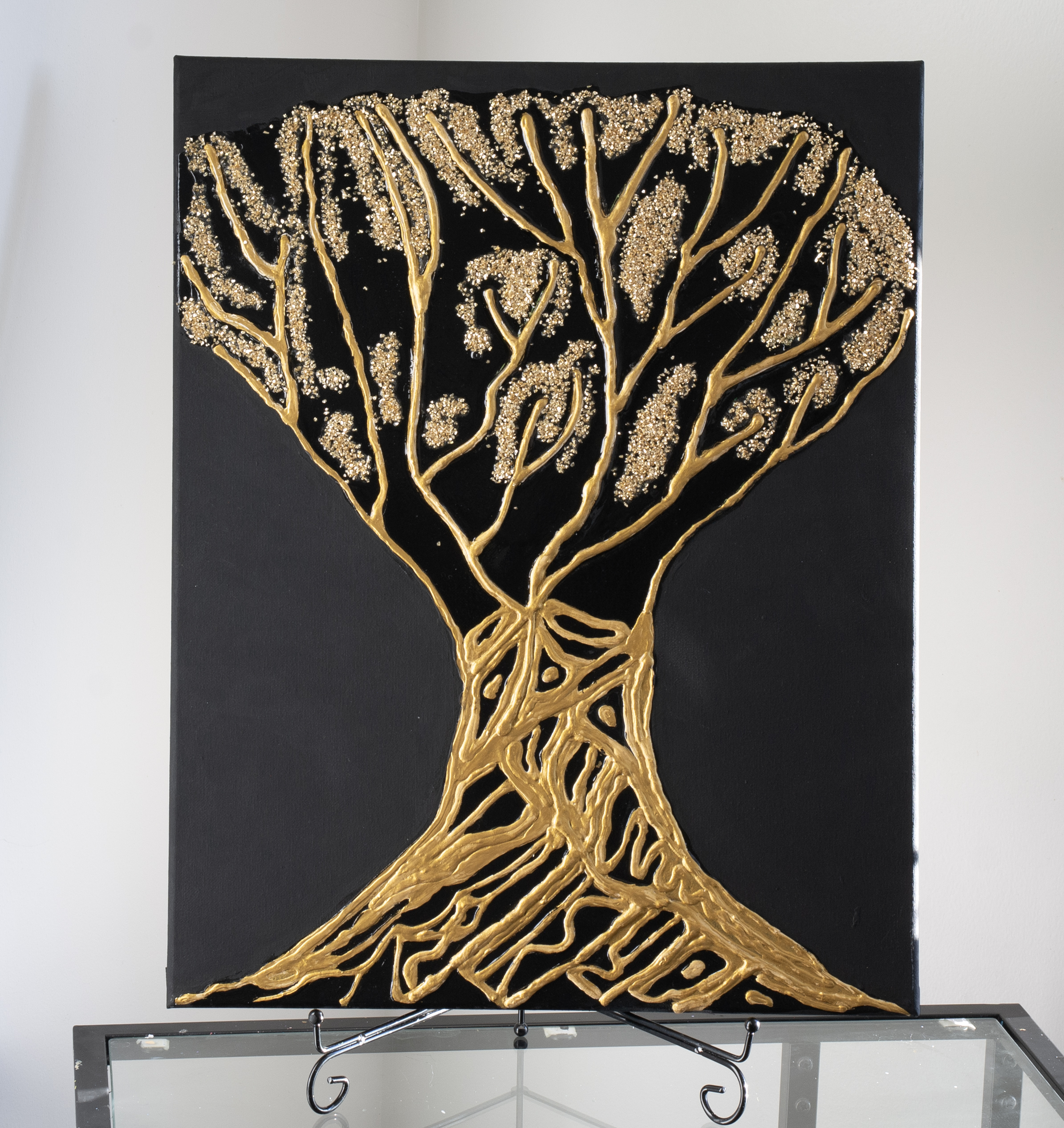 Golden Tree Canvas Art