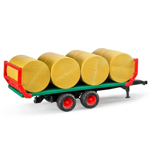 Bruder balentransportaanhanger met 8 ronde balen
