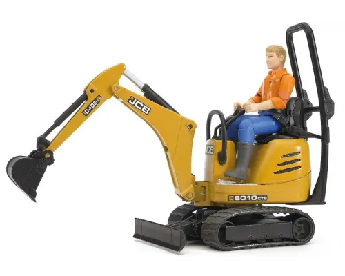Bruder JCB mini graafmachine met machinist schaal: 1:16