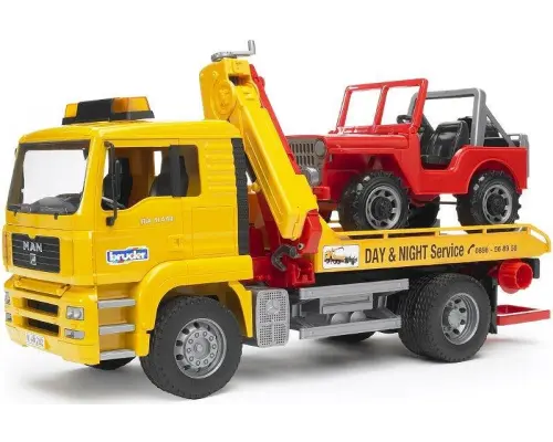 Bruder MAN TGA Sleepdienst met jeep