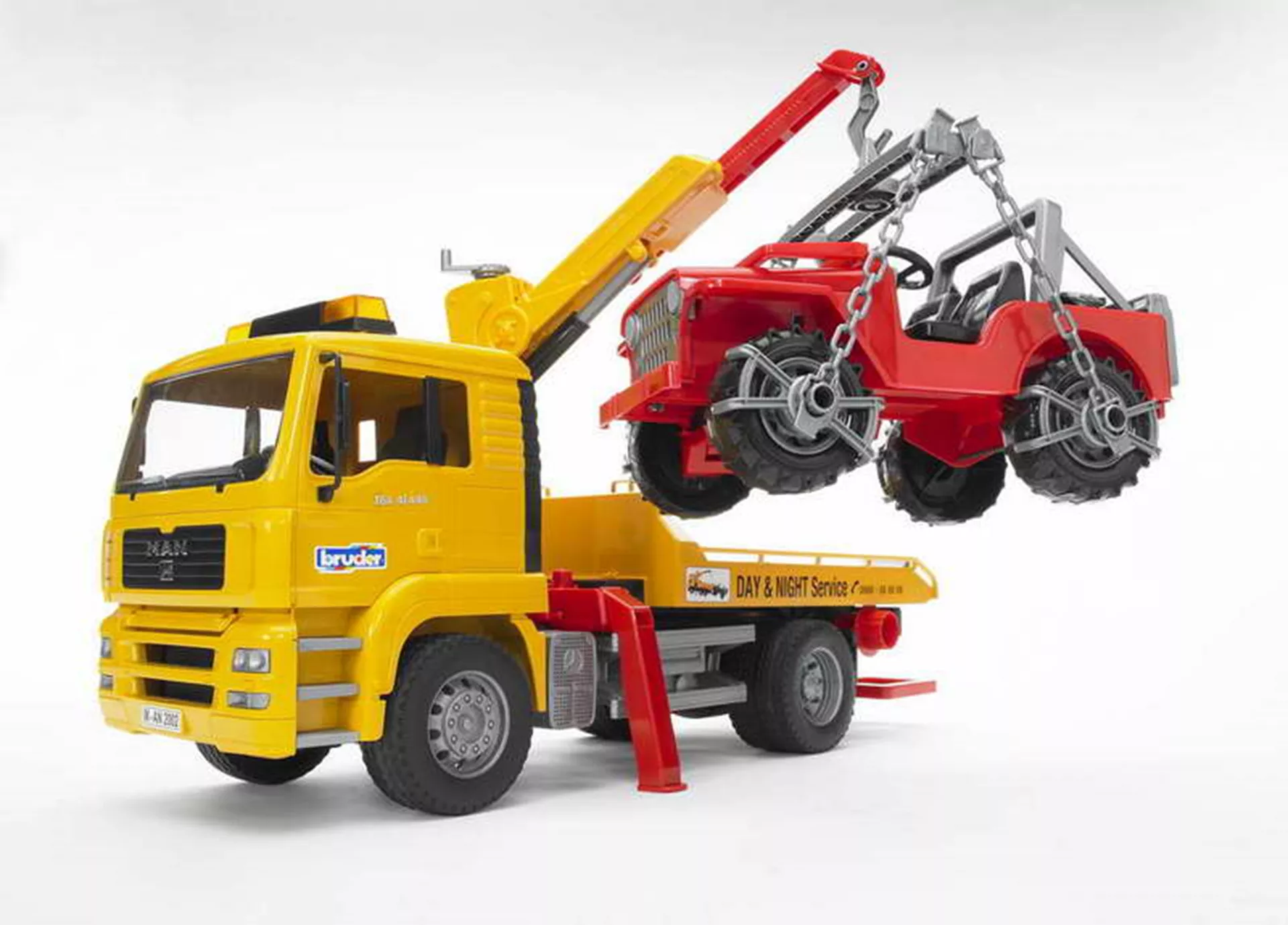 Bruder MAN TGA Sleepdienst met jeep