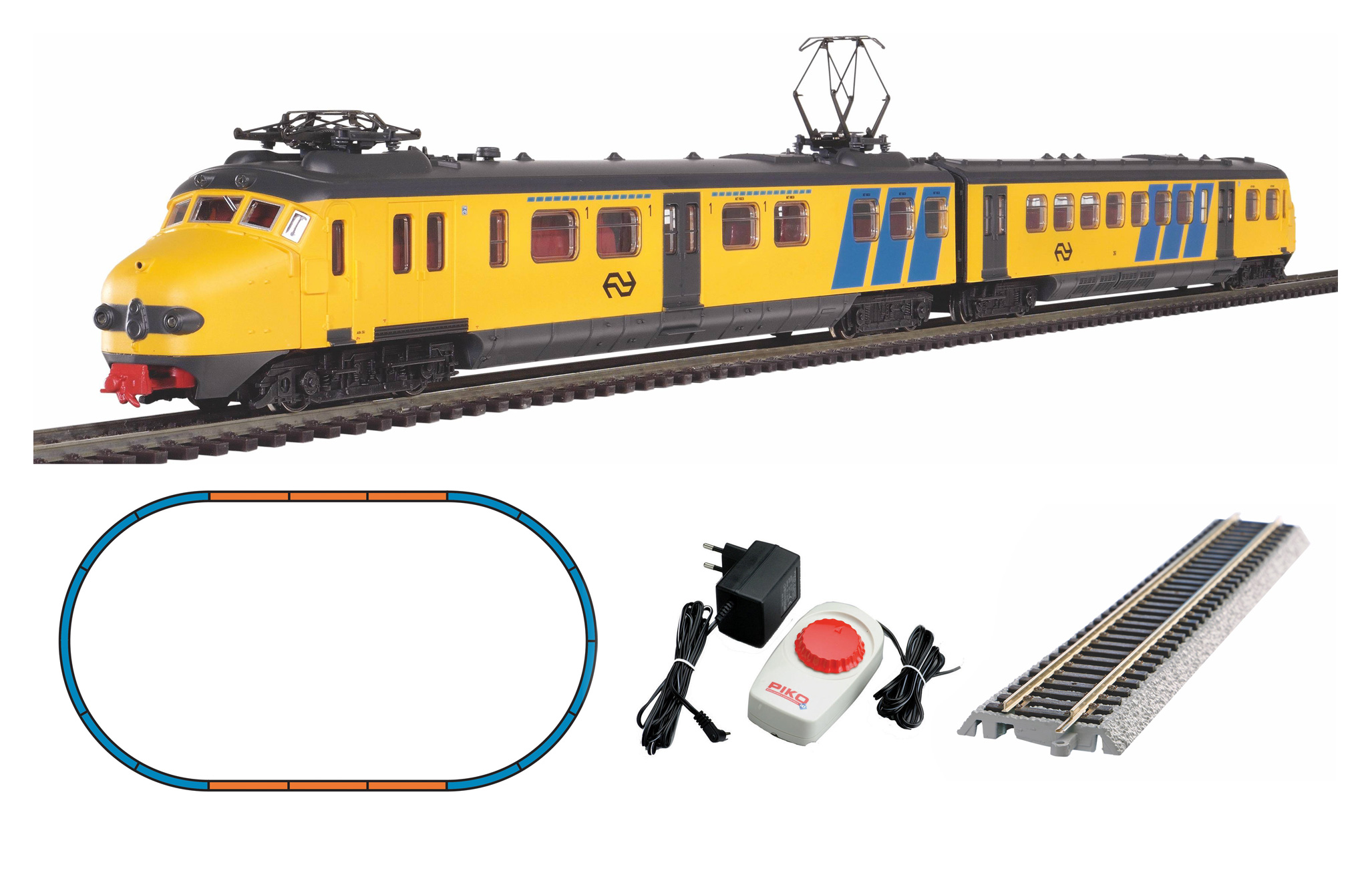 Piko H0 Startset 97932 NS Hondekop inclusief rails met bedding