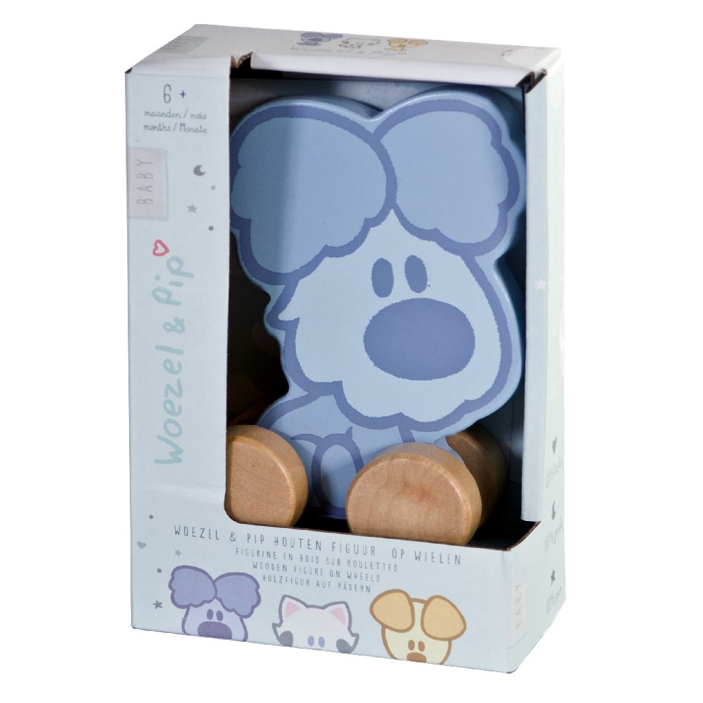 Woezel en Pip Baby Houten Wielfiguren
