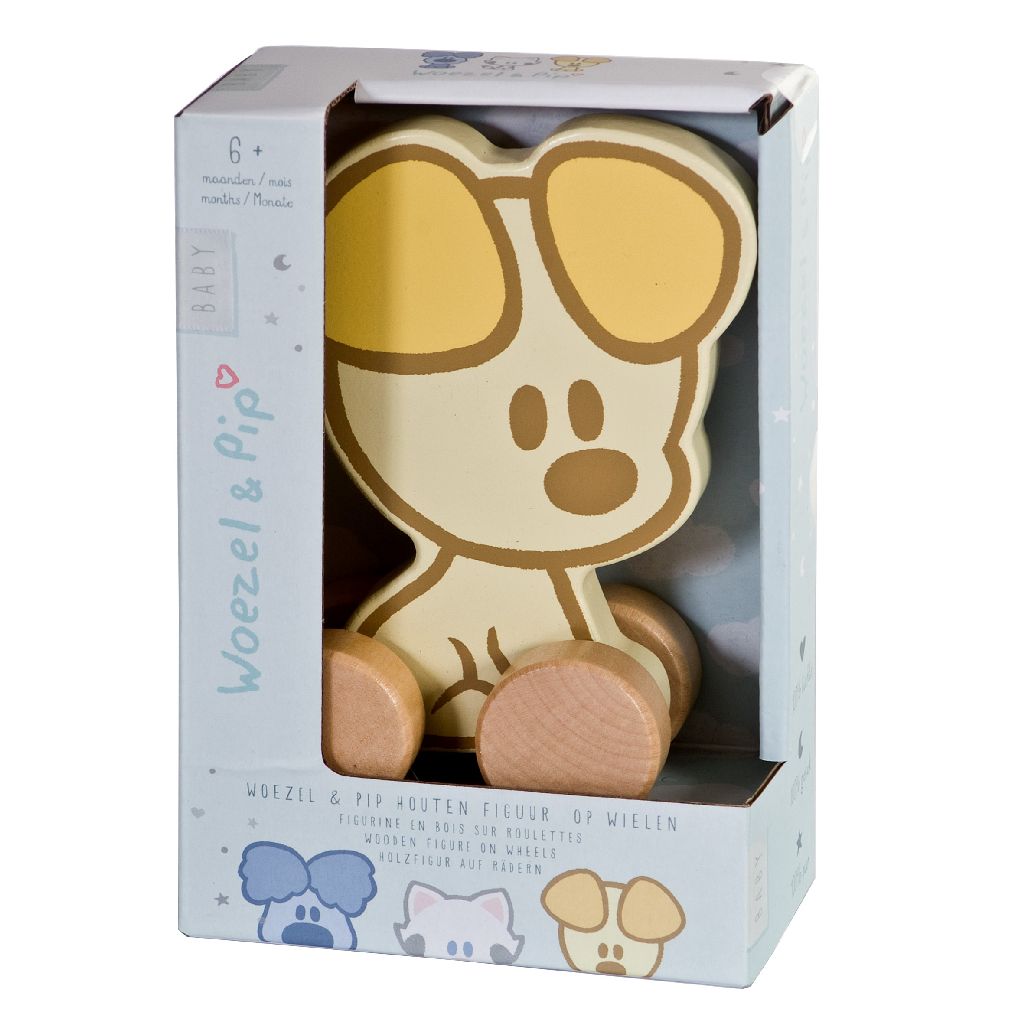 Woezel en Pip Baby Houten Wielfiguren