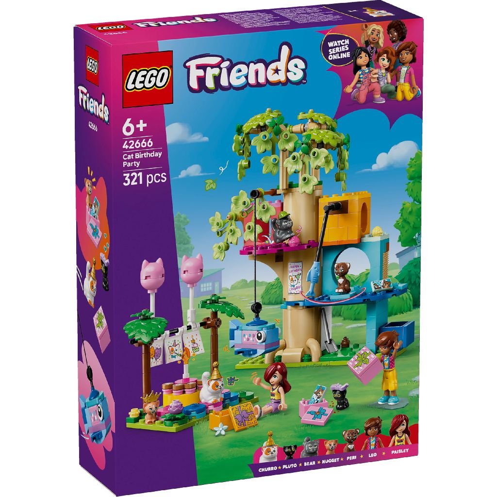 Lego 42666 Friends Kattenverjaardagsfeest+Boomhut