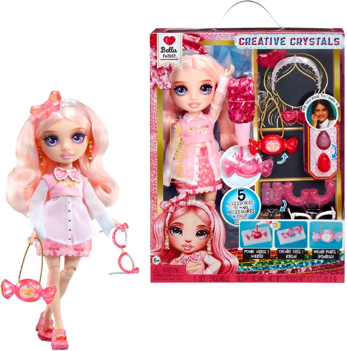 Rainbow High Creative Crystals pop Bella Parker