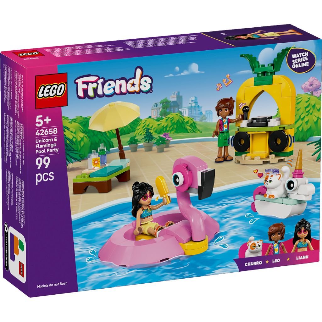 Lego 42658 Friends Zwembadfeest Flamingo+Eenhoorn