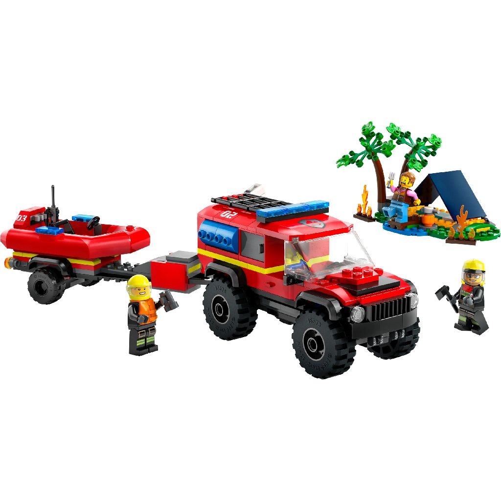 Lego 60412 City Fire 4x4 Brandweerauto Met Boot