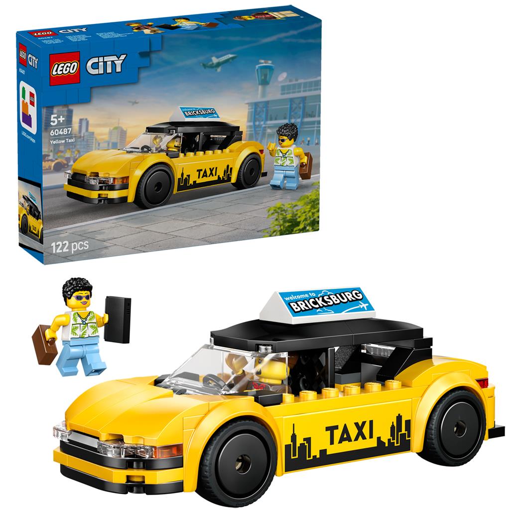 Lego 60487 City Vehicles Gele Taxi
