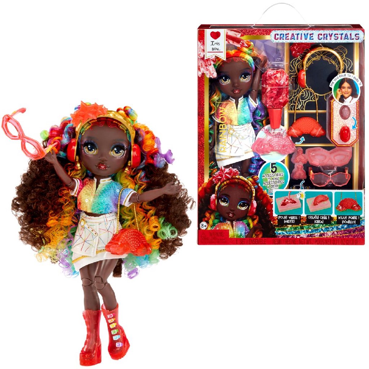 Rainbow High Creative Crystals pop Iris Bow