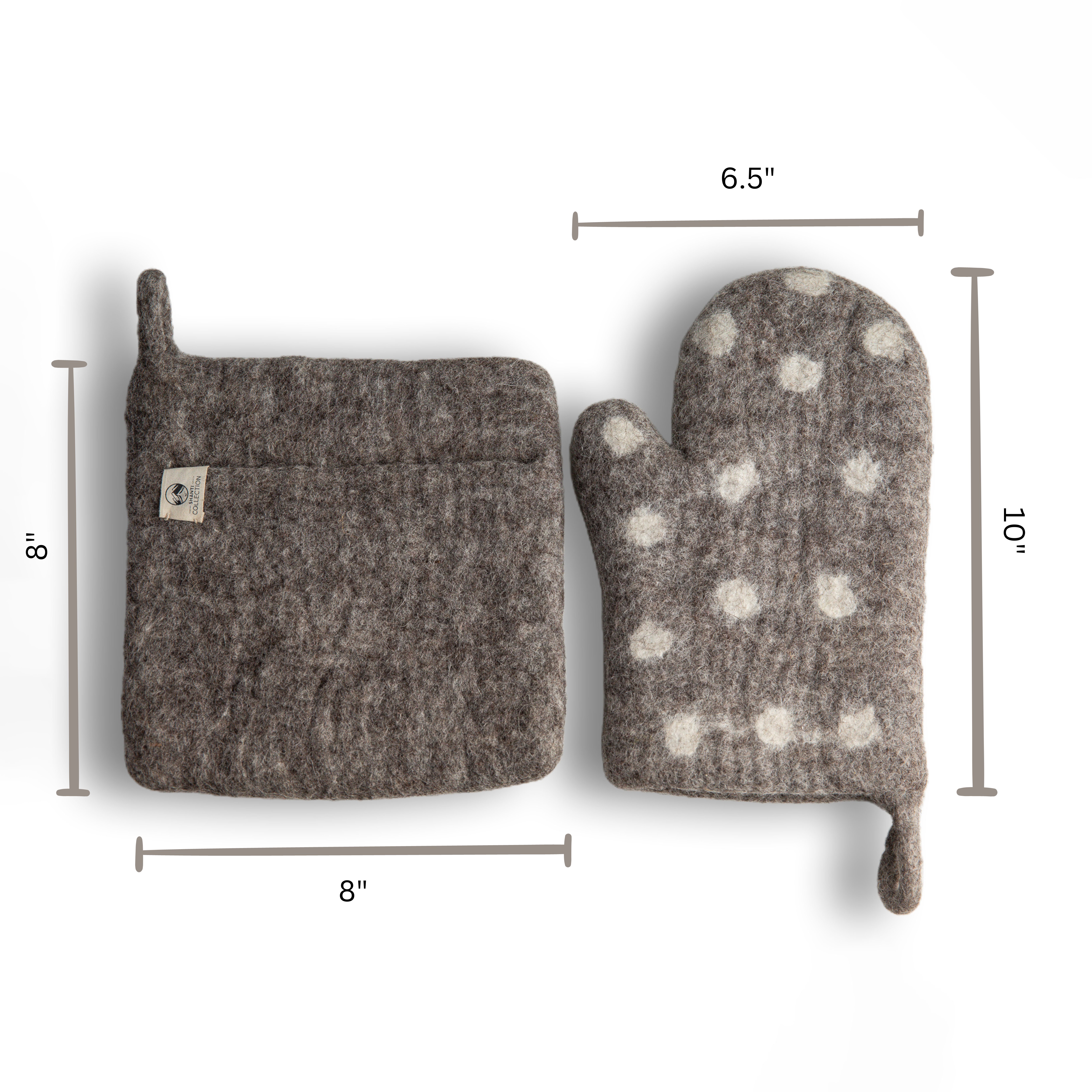 Handmade Oven Mitts and Pot Holders Set