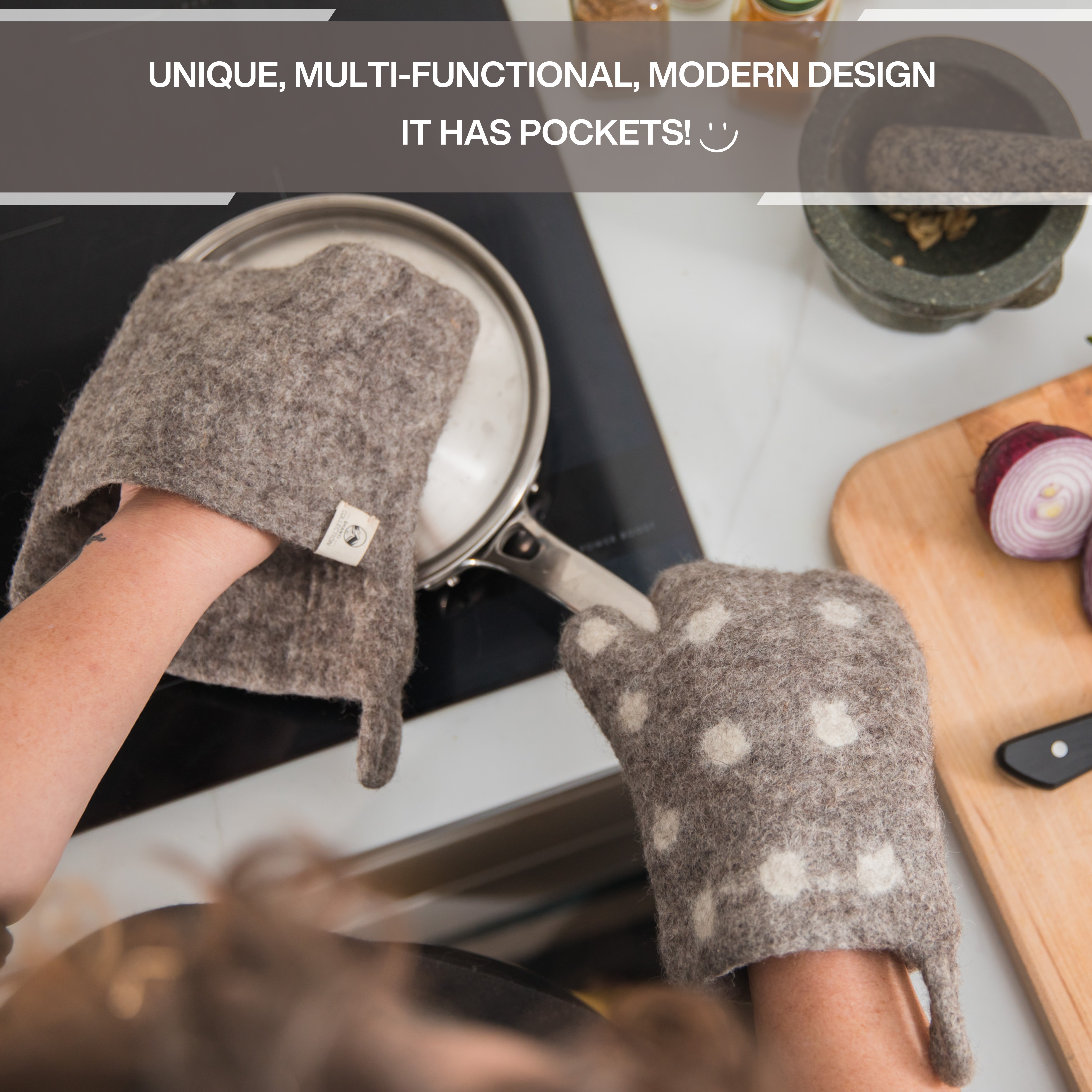 Handmade Oven Mitts and Pot Holders Set