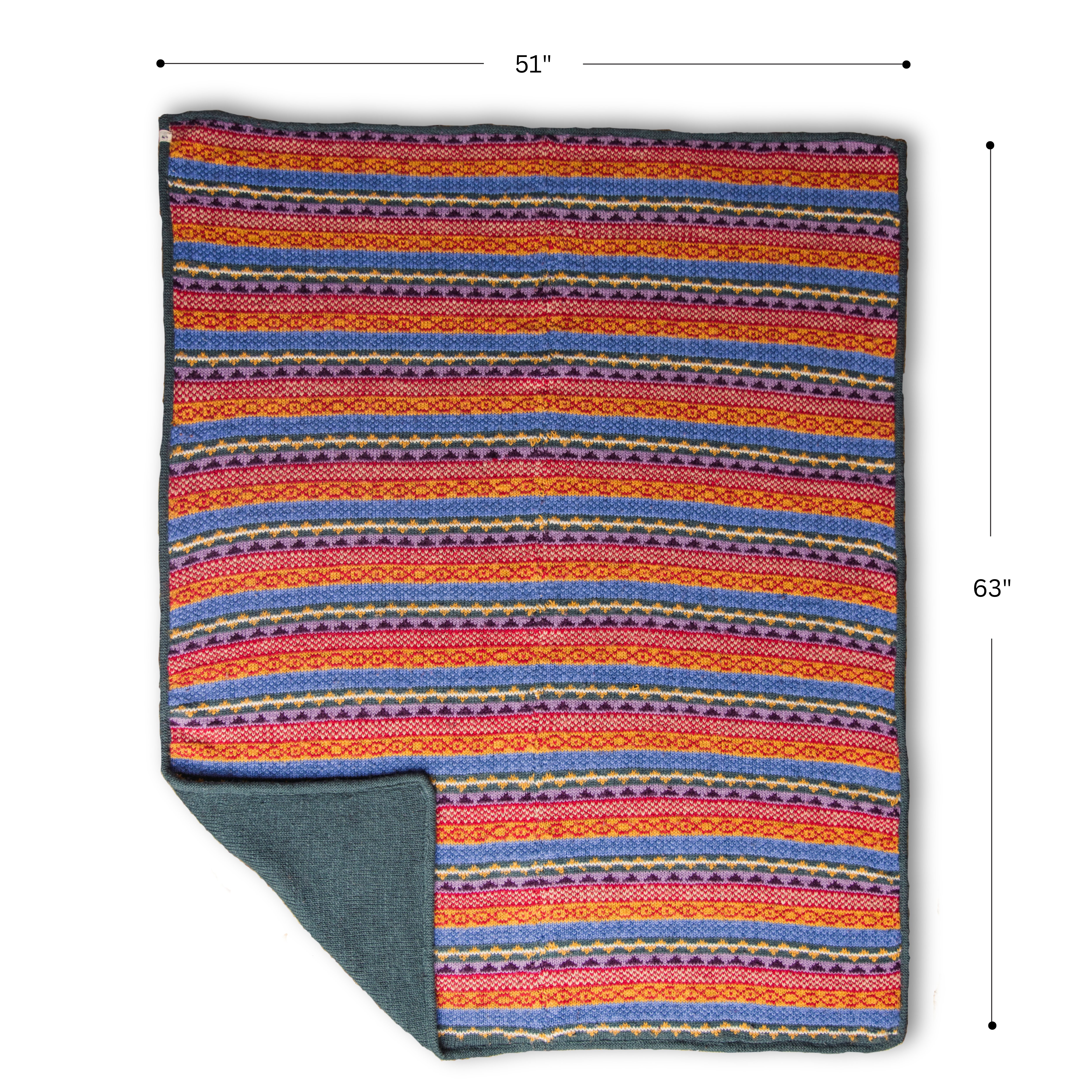 Handmade Wool Throw Blanket