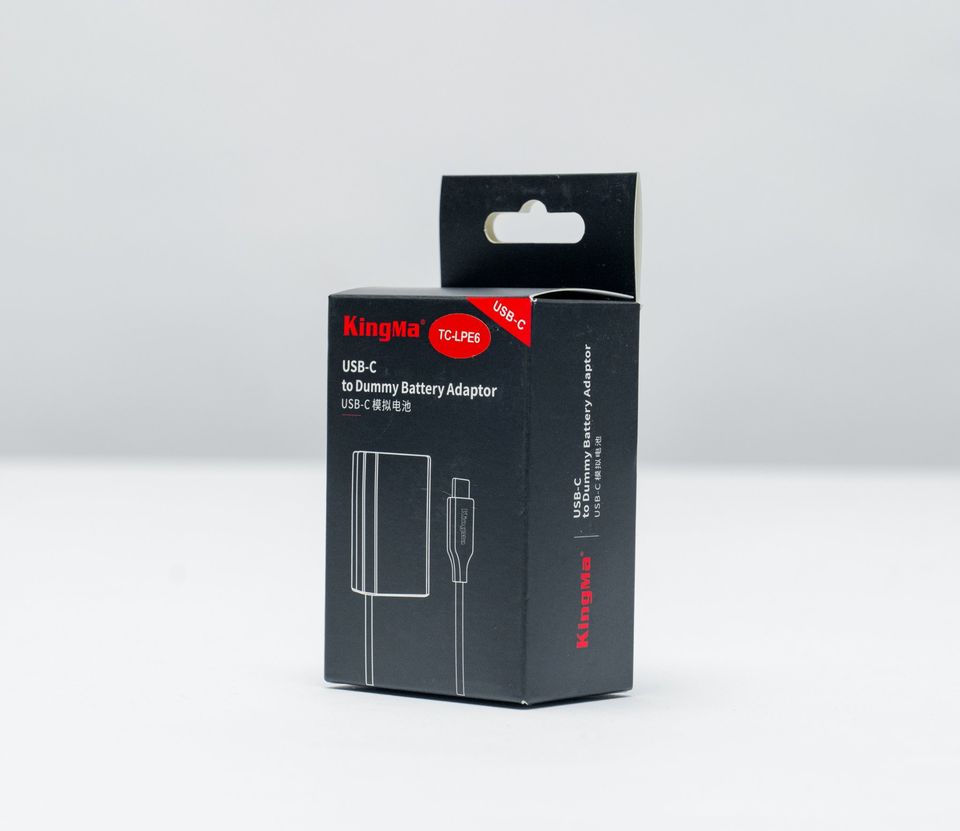 Adaptador de baterías Canon LPE6 a USB-C.