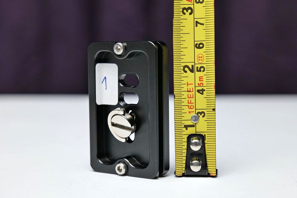 Galleta / Placa / Plate Arca Swiss Induro PU-70 de 6cm largo, con perno 1/4. (M5) #1.