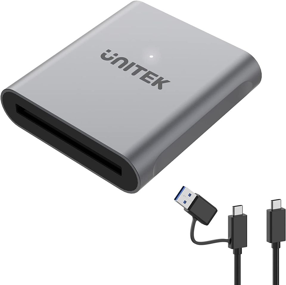 Lector De Memoria Cfast 2.0 USB-C Usb 3.1 de Aluminio, con LED. Unitek.