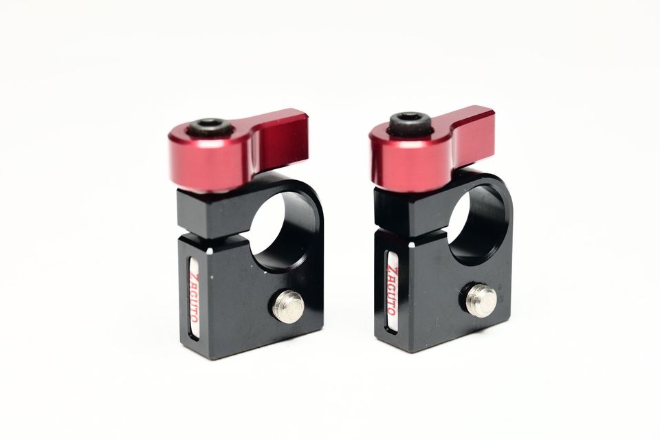 Zacuto 15mm Rod Single clamp Adaptador a perno 1/4 de pulgada.