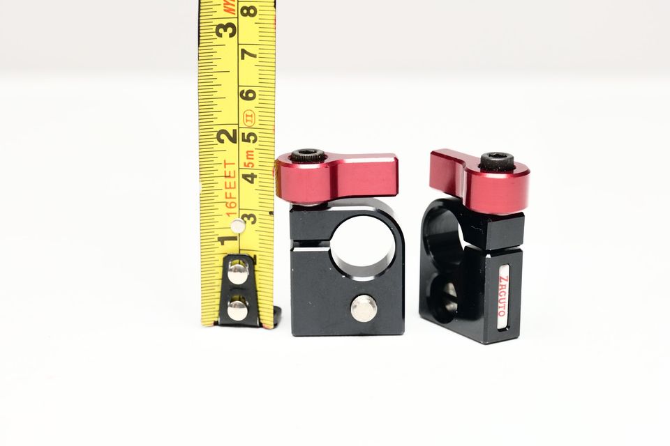 Zacuto 15mm Rod Single clamp Adaptador a perno 1/4 de pulgada.