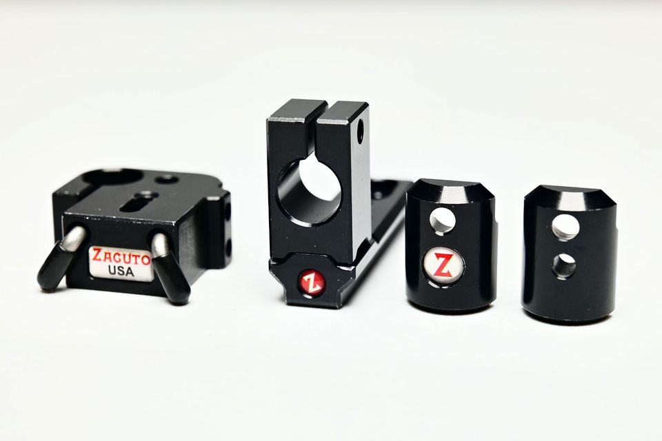 Zacuto Zicro Micro Mount + Adaptador Z Rail a single 15mm rod + Mini Ball head