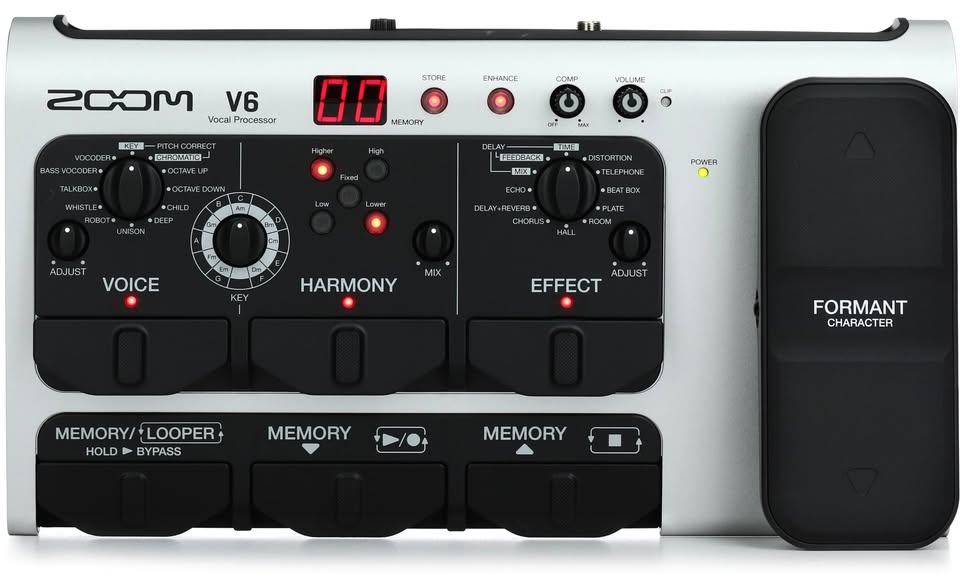 Zoom V6-SP Vocal Effects Processor, Looper, Pitch Correct (Auto Tune).