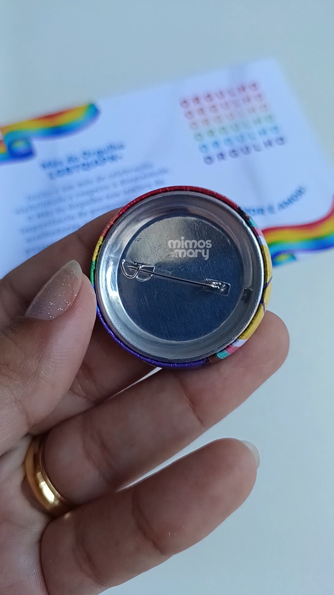 Kit Cartão + Botton Orgulho