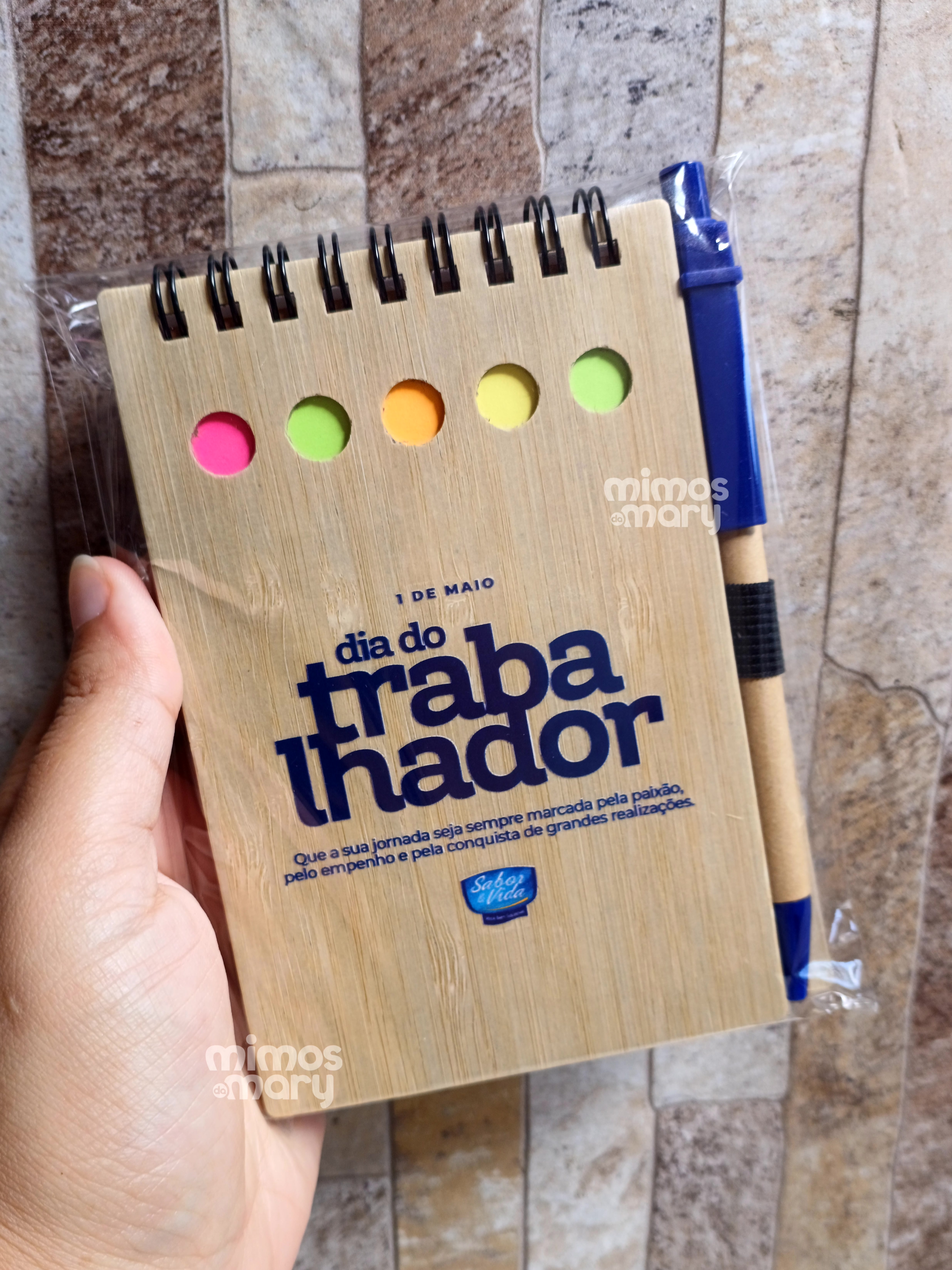 Bloco Ecológico com Caneta - Edição Dia do Trabalhador