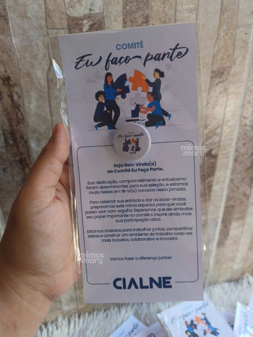 Botton “Eu Faço Parte” – Comitê