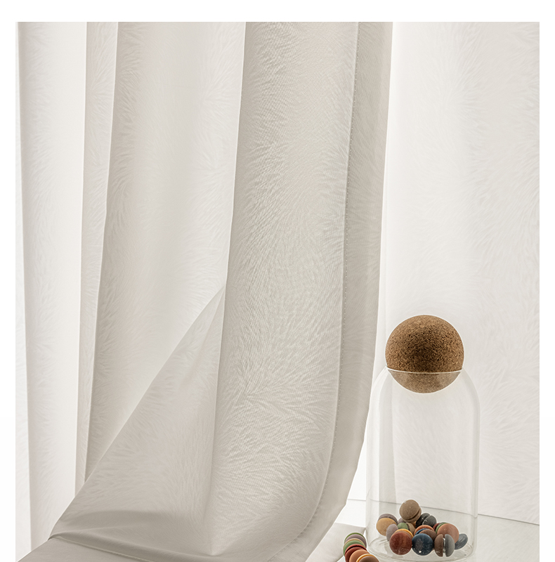White Modern Solid Elegant Polyester Protection of Privacy Sheer Curtain Fabric for Living Room, Bedroom, Kitchen Counter, Dining Room - Decorative Window Rod Pocket Hanging Sheer Curtain Panel