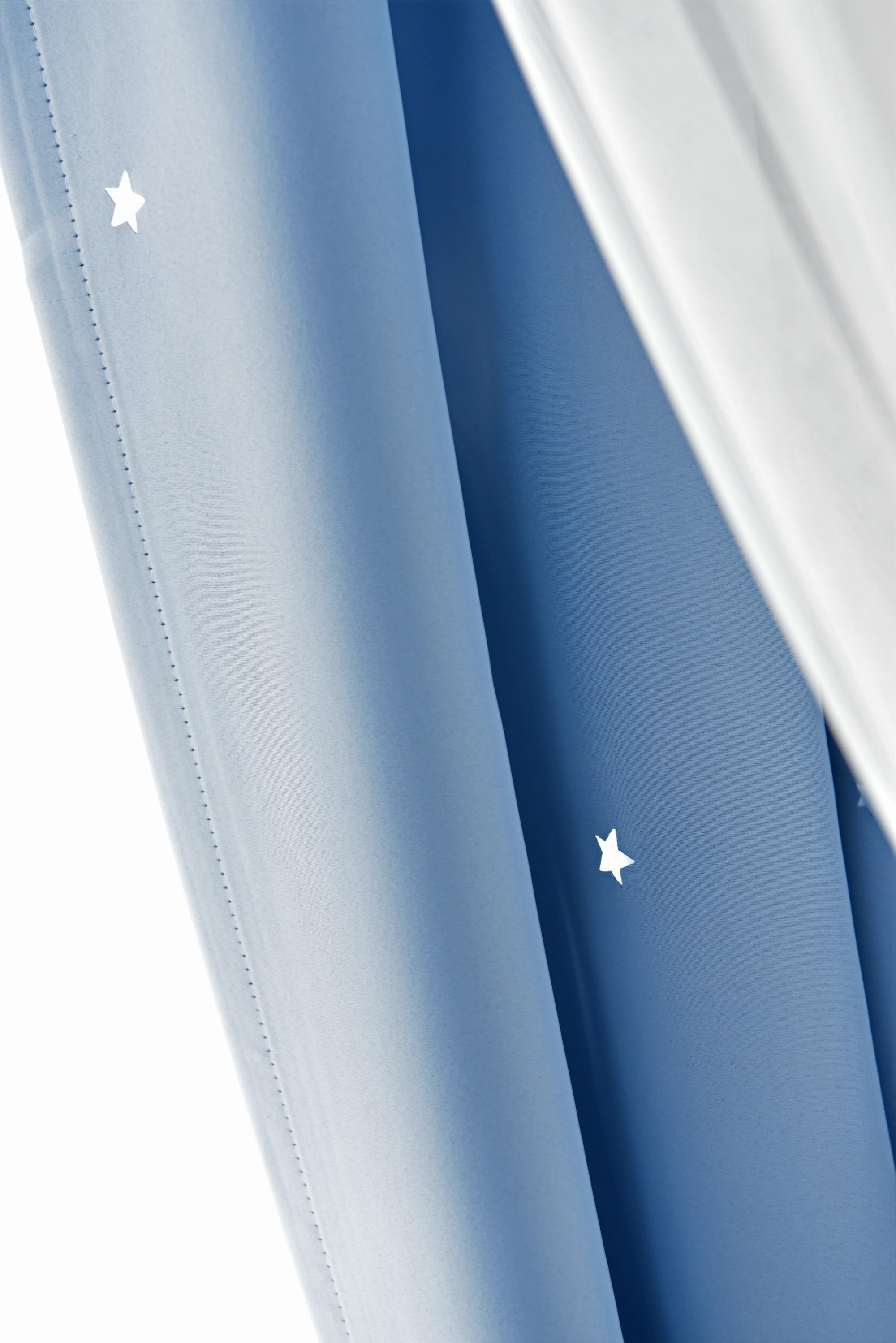 【FX-LKXX】Hollow Stars Shaped Blackout Sound Insulating Polyester Curtain Fabrics, Drapes Curtain Fabric for Bedroom Living Room Office Home Decor