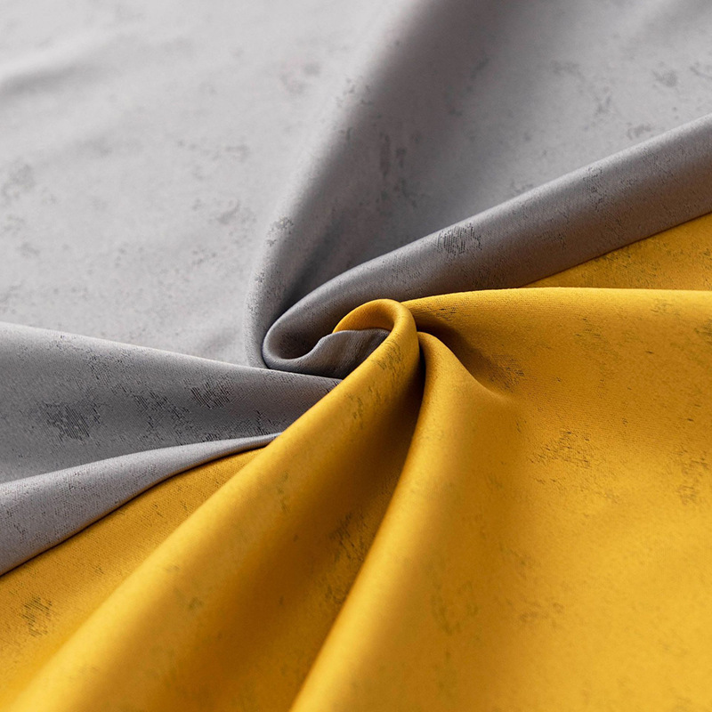 【OC-RLM】Solid Color Jacquard Marble Textured Blackout Curtain Fabric, Soundproof Modern Simple Style Customizable Living Room Bedroom Curtains