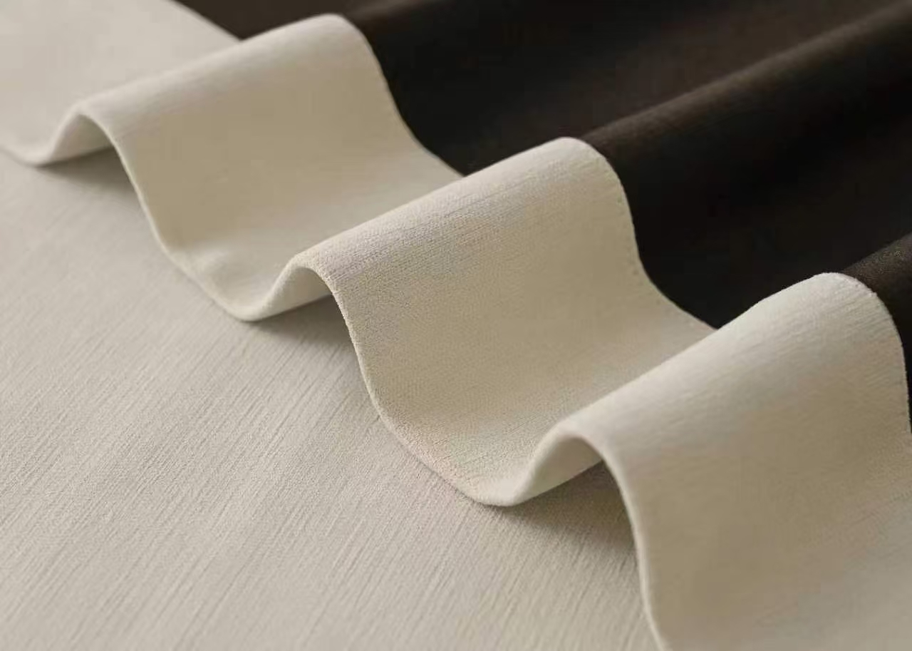 【HL-SMDS】Solid Color Soft Chenille Heavy High Blackout Curtain Fabric, Soundproof Soft Modern Simple Style Customizable Living Room Bedroom Curtains