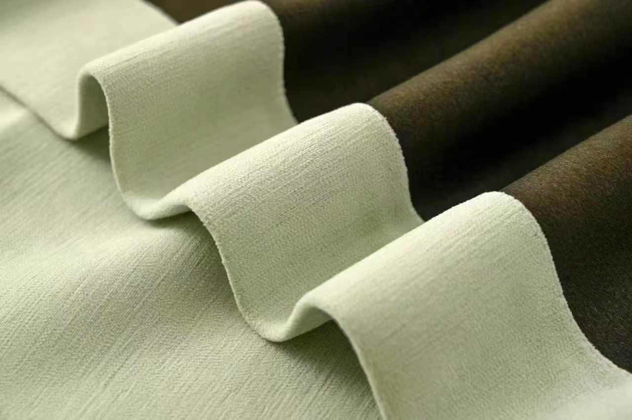【HL-SMDS】Solid Color Soft Chenille Heavy High Blackout Curtain Fabric, Soundproof Soft Modern Simple Style Customizable Living Room Bedroom Curtains