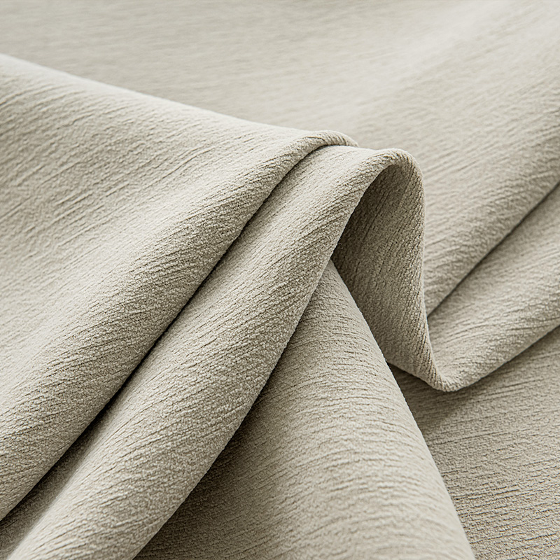 【OC-SYR】Solid Color Soft Chenille Jacquard Pine Leaf Texture Heavy High Blackout Curtain Fabric, Soundproof Soft Modern Simple Style Customizable Living Room Bedroom Curtains