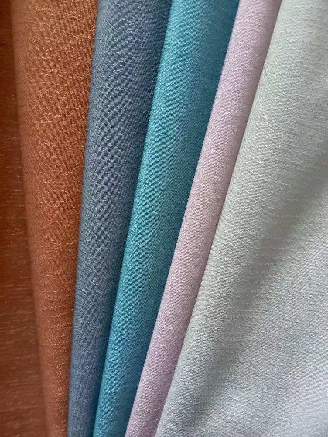 【OC-SYM】Solid Color High Precision Jacquard Simple line texture Shiny Blackout Curtain Fabric, Soundproof Modern Style Customizable Living Room Bedroom Curtains