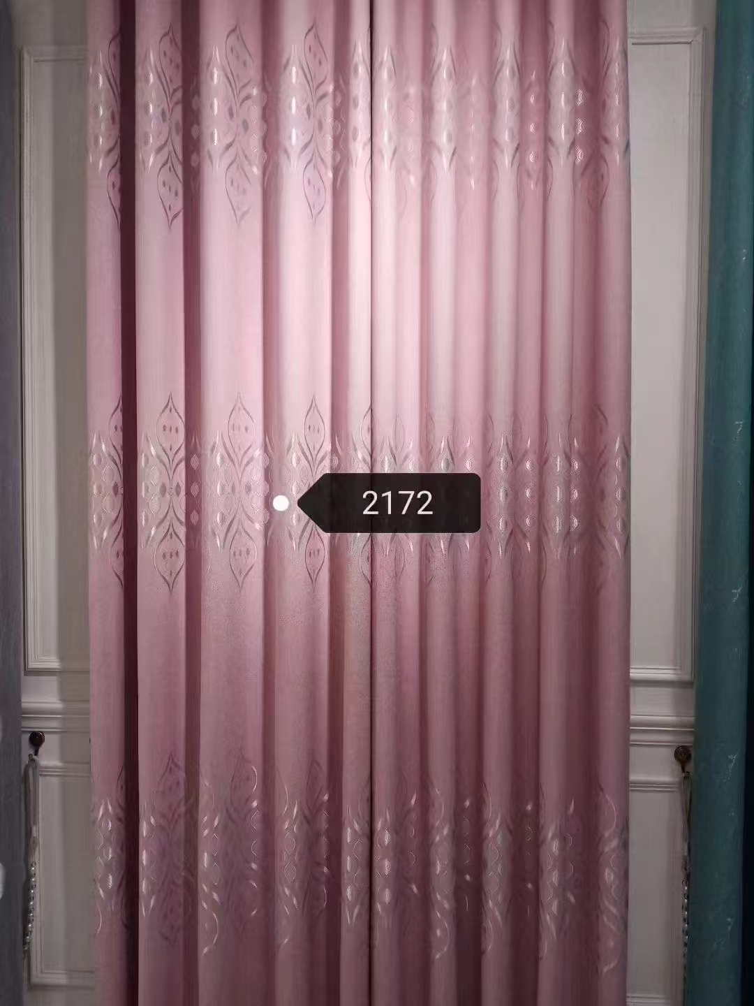 【TY-ZZMTH】Cheap Linen Jacquard Floral Pattern Blackout Curtain Fabric, Simple Style Customizable Living Room Bedroom Curtains