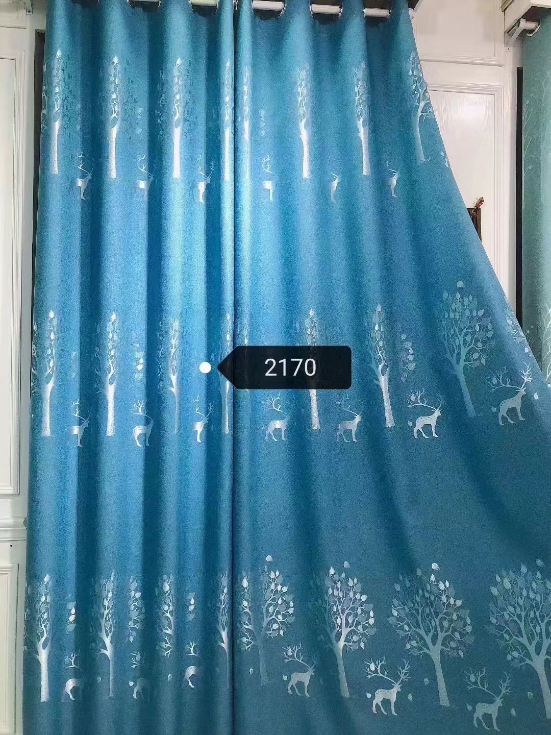 【TY-ZZMTH】Cheap Linen Jacquard Floral Pattern Blackout Curtain Fabric, Simple Style Customizable Living Room Bedroom Curtains