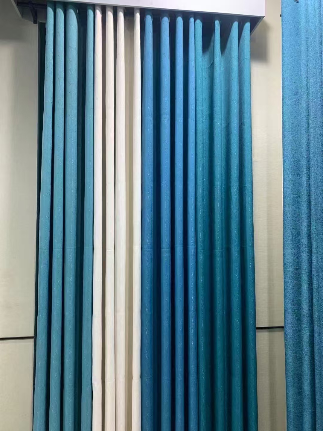 【TY-SLL】Solid Color Bright High Density Jacquard Marble Textured  Blackout Curtain Fabric, Modern Simple Style Customizable Living Room Bedroom Curtains