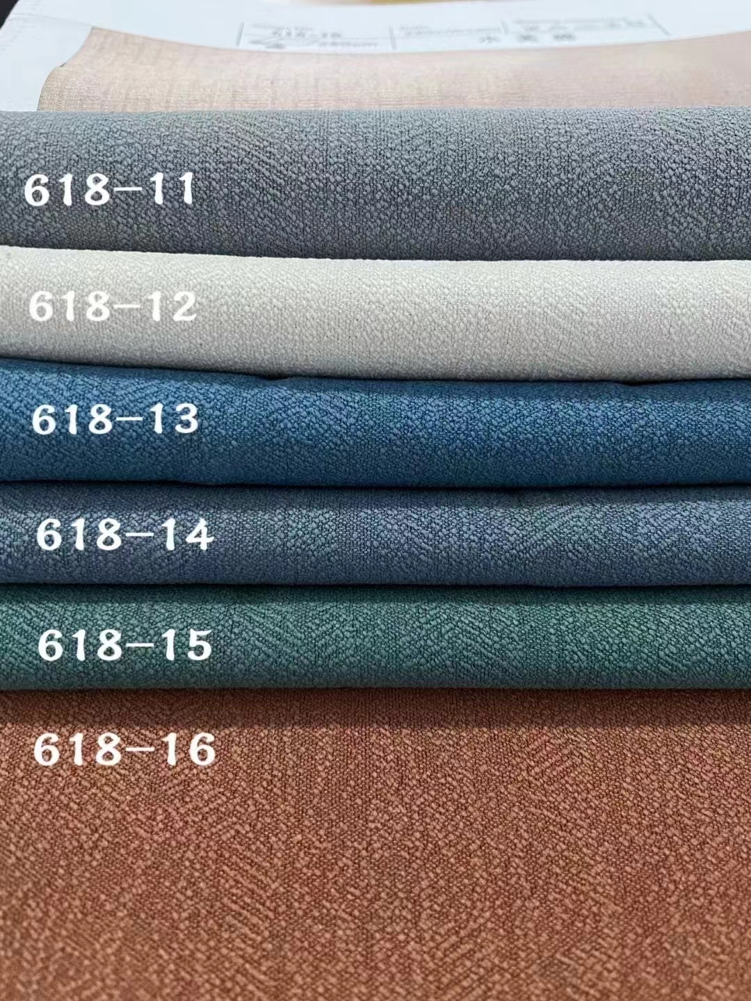 【OC-SFM】Solid Color Cotton and Linen Look Jacquard Minimalist Texture Blackout Curtain Fabric, Soundproof Soft Modern Simple Style Customizable Living Room Bedroom Curtains