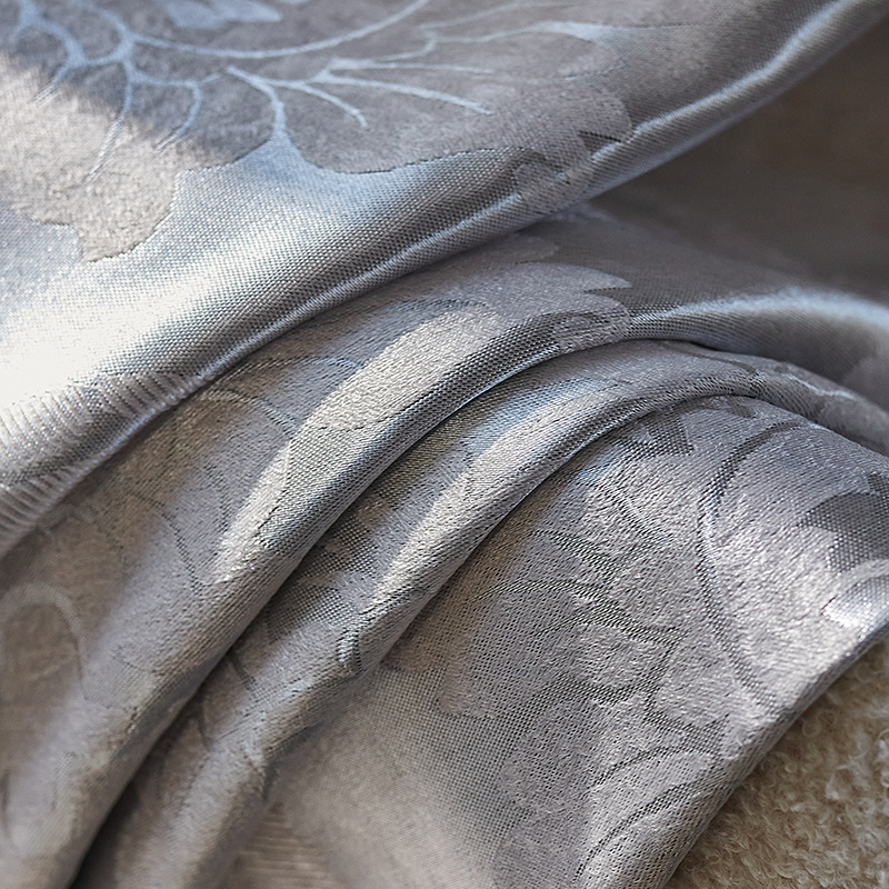 【TY-DSTH】Cheap European style Jacquard Floral Pattern Solid Color Blackout Curtain Fabric, Simple Style Customizable Living Room Bedroom Curtains